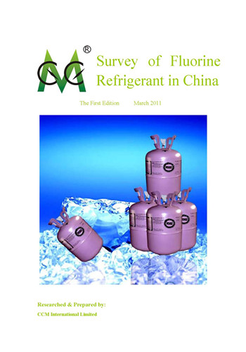 Survey of Fluorine Refrigerant in China